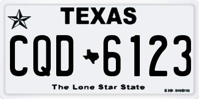 TX license plate CQD6123