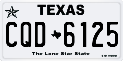 TX license plate CQD6125