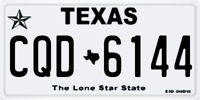 TX license plate CQD6144
