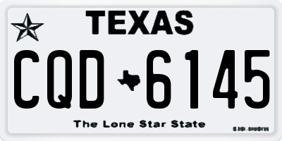 TX license plate CQD6145