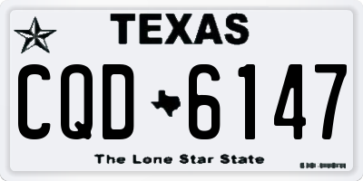 TX license plate CQD6147