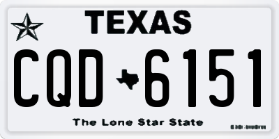 TX license plate CQD6151