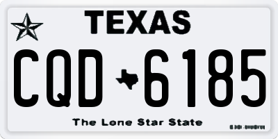 TX license plate CQD6185