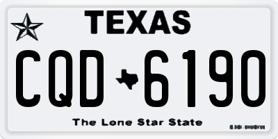 TX license plate CQD6190