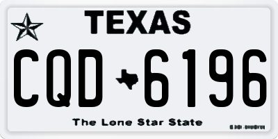 TX license plate CQD6196