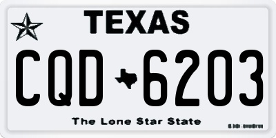 TX license plate CQD6203