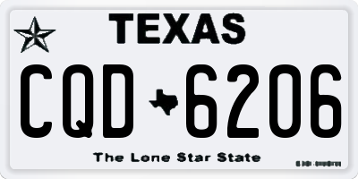 TX license plate CQD6206