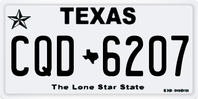 TX license plate CQD6207