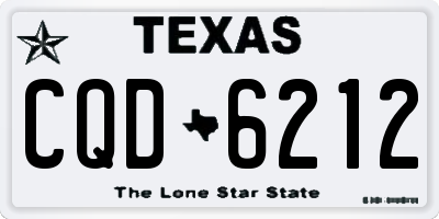 TX license plate CQD6212