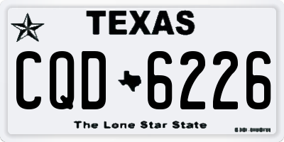 TX license plate CQD6226