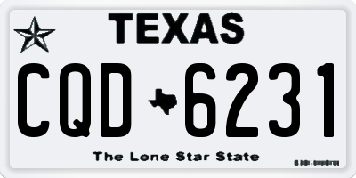 TX license plate CQD6231