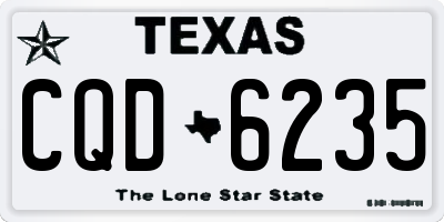 TX license plate CQD6235