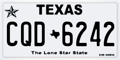 TX license plate CQD6242