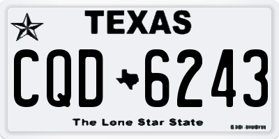 TX license plate CQD6243