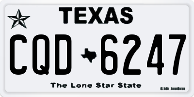 TX license plate CQD6247