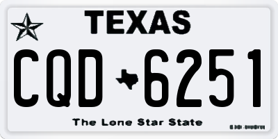 TX license plate CQD6251