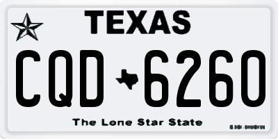 TX license plate CQD6260