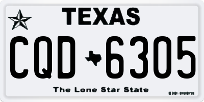 TX license plate CQD6305