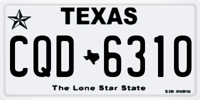 TX license plate CQD6310