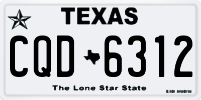 TX license plate CQD6312
