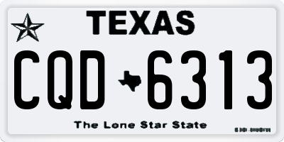 TX license plate CQD6313