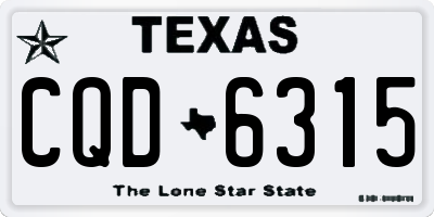 TX license plate CQD6315