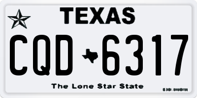TX license plate CQD6317