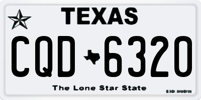 TX license plate CQD6320