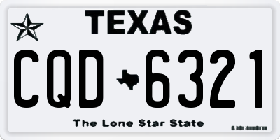 TX license plate CQD6321