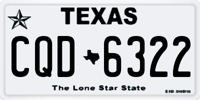 TX license plate CQD6322