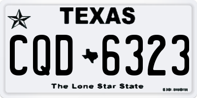 TX license plate CQD6323
