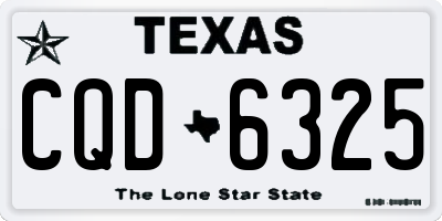 TX license plate CQD6325