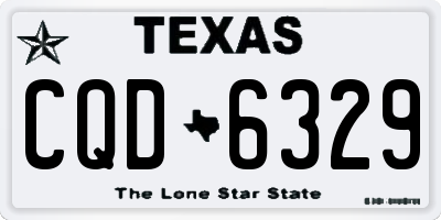 TX license plate CQD6329