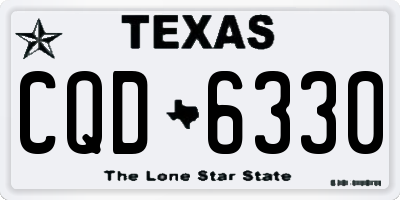 TX license plate CQD6330