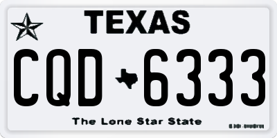 TX license plate CQD6333
