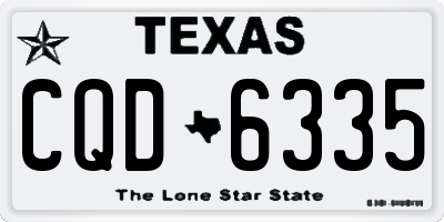 TX license plate CQD6335