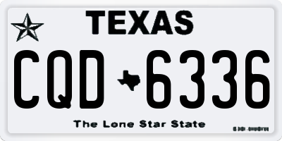 TX license plate CQD6336