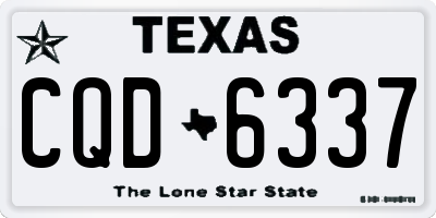TX license plate CQD6337
