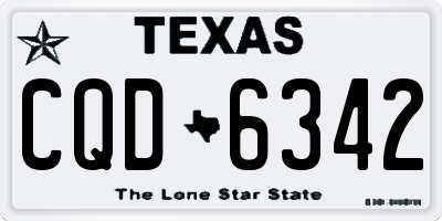 TX license plate CQD6342