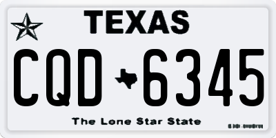 TX license plate CQD6345
