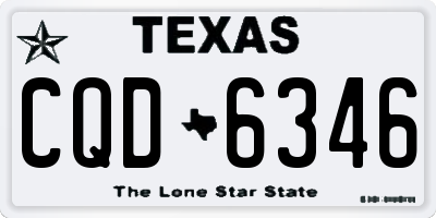 TX license plate CQD6346