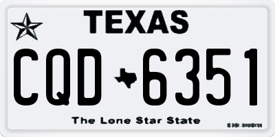TX license plate CQD6351
