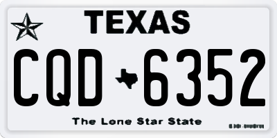 TX license plate CQD6352