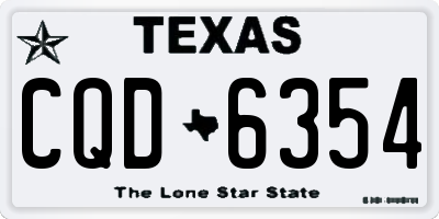 TX license plate CQD6354