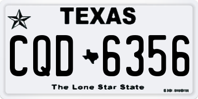TX license plate CQD6356