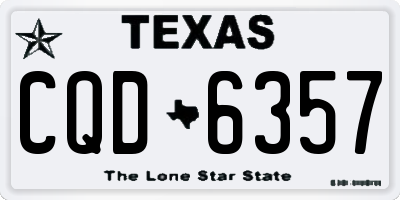 TX license plate CQD6357