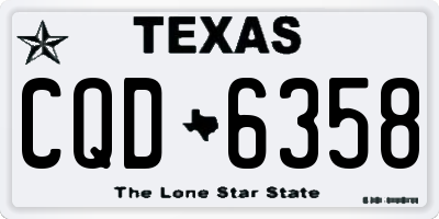 TX license plate CQD6358