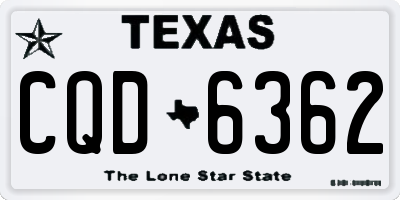 TX license plate CQD6362