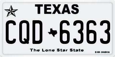 TX license plate CQD6363
