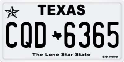 TX license plate CQD6365